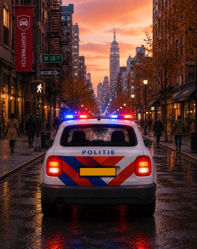 Politiecontrole op voertuigverlichting